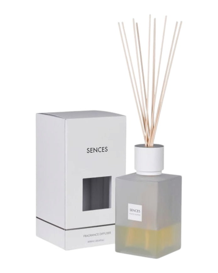 White Alang Alang XXL reed diffuser by Coach House, 6000ml home fragrance with a sleek white container and natural reed sticks.