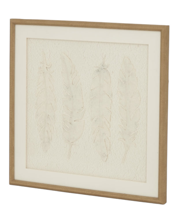 Alta White Feather Picture In Frame