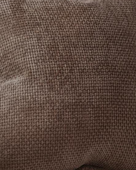 Chocolate brown woven design cushion cover from Starlight Express, showcasing soft textured fabric and decorative woven pattern.