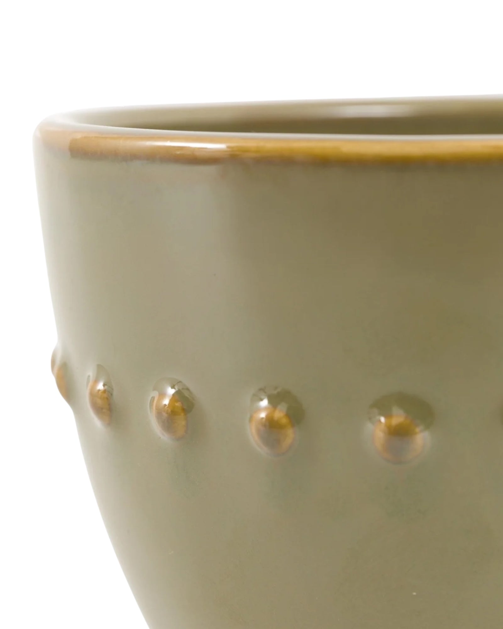 Olive Green Organic Beaded Mug