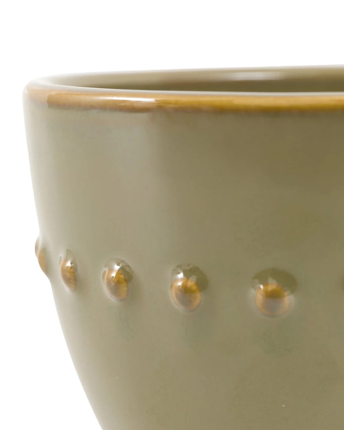 Olive Green Organic Beaded Mug