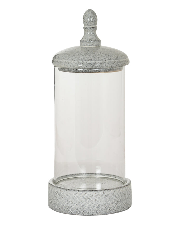 Sona White Ceramic Hurricane Candle Lantern