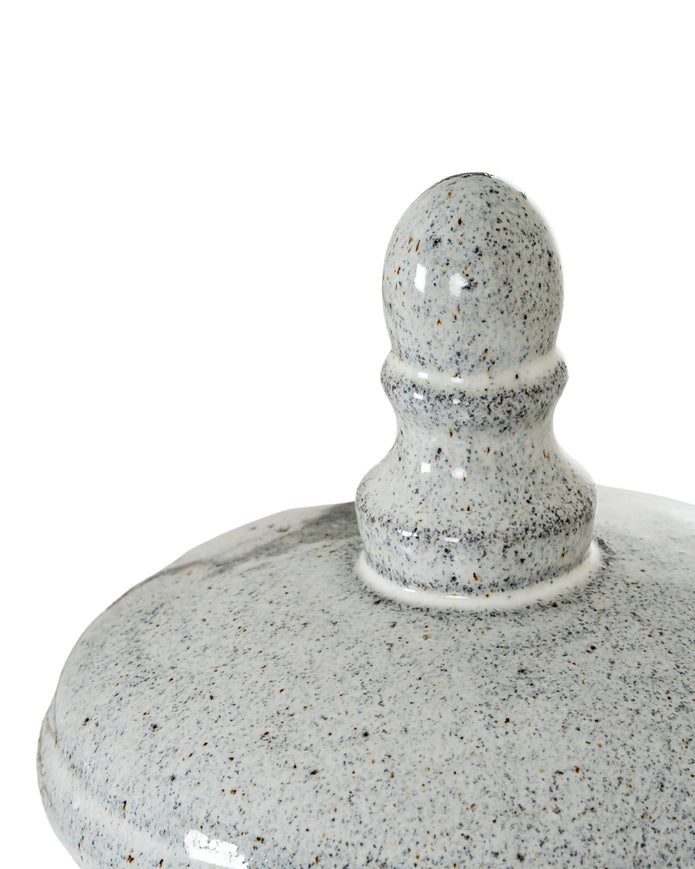 Sona White Ceramic Hurricane Candle Lantern