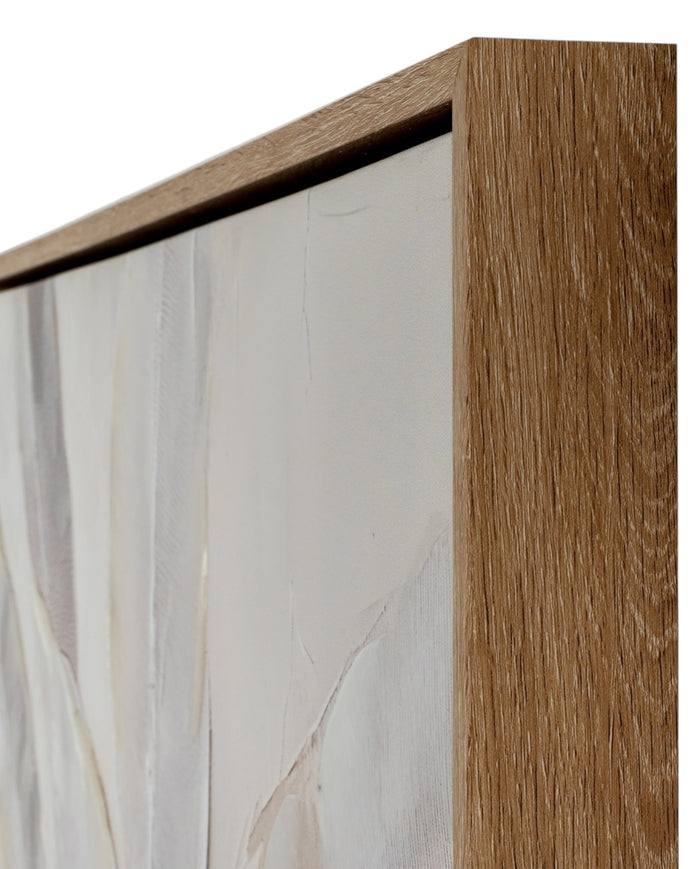 Folira Large Neutral Feather Picture In Frame