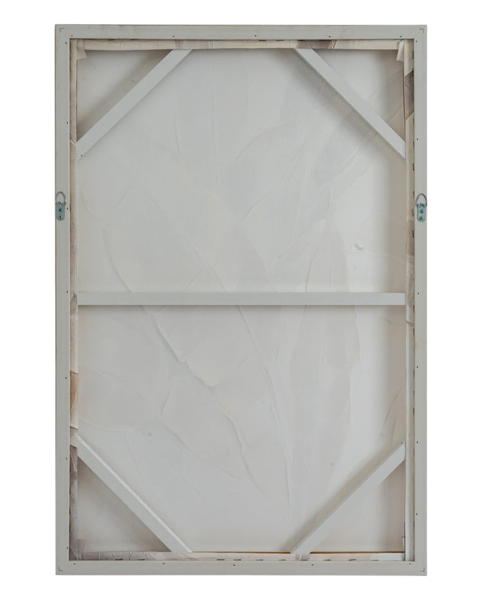 Folira Large Neutral Feather Picture In Frame