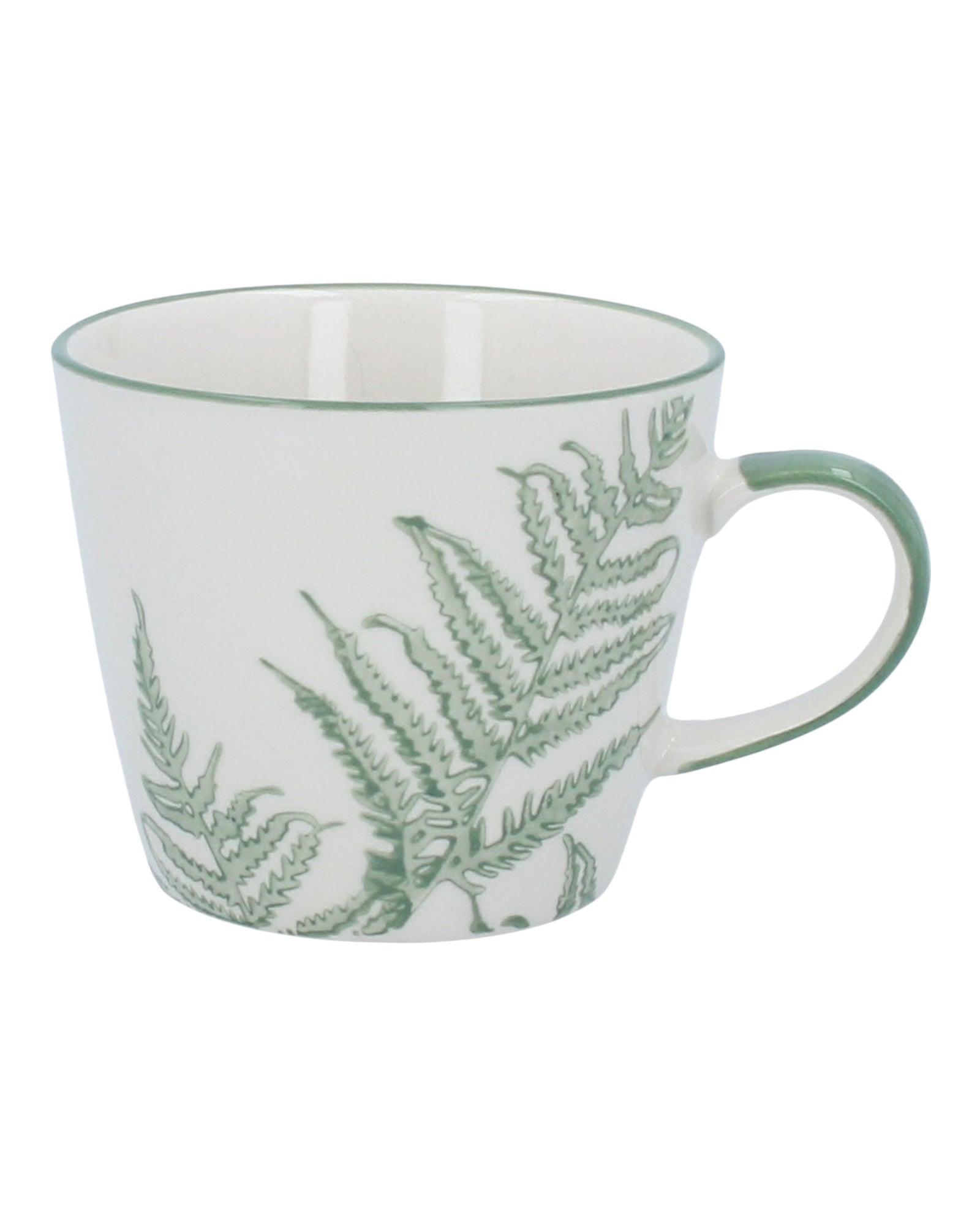 Green Fern Stoneware Mug