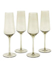Smokey Green ChampagneFlute Glass
