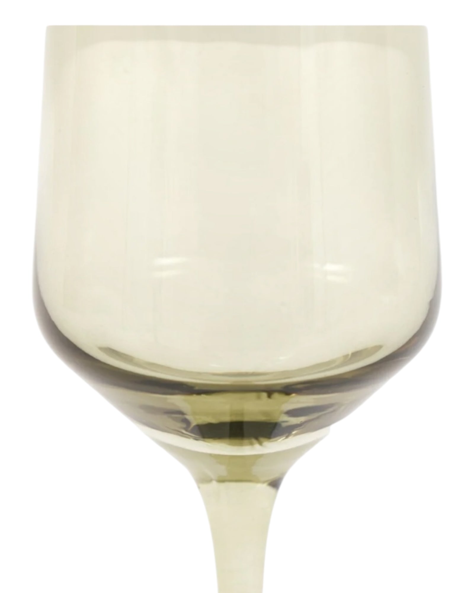 Smokey Green ChampagneFlute Glass