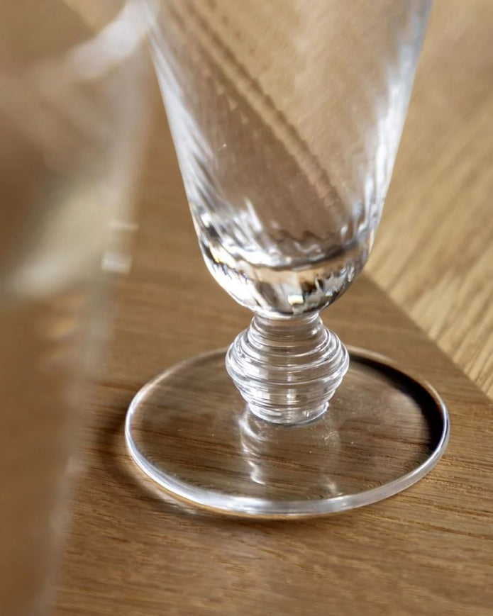 Clear Glass Swirl Flute Glass