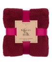 Burgundy Teddy Throw Blanket