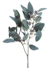 Artificial Seaded Eucalyptus Stem by Hill Interiors, showcasing realistic green eucalyptus leaves with seed accents on a natural stem.