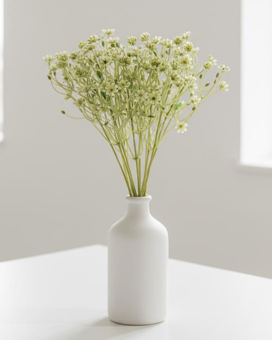 Artificial Wild Daisy Pick Stem from Gisela Graham, realistic yellow and white daisy flowers on green stem for home decor.