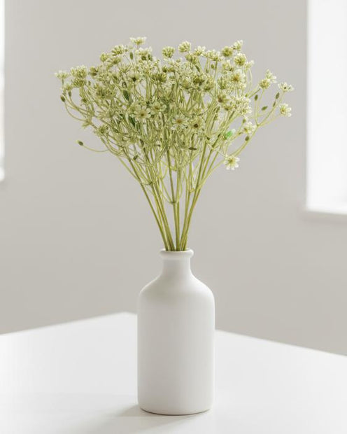 Artificial Wild Daisy Pick Stem from Gisela Graham, realistic yellow and white daisy flowers on green stem for home decor.