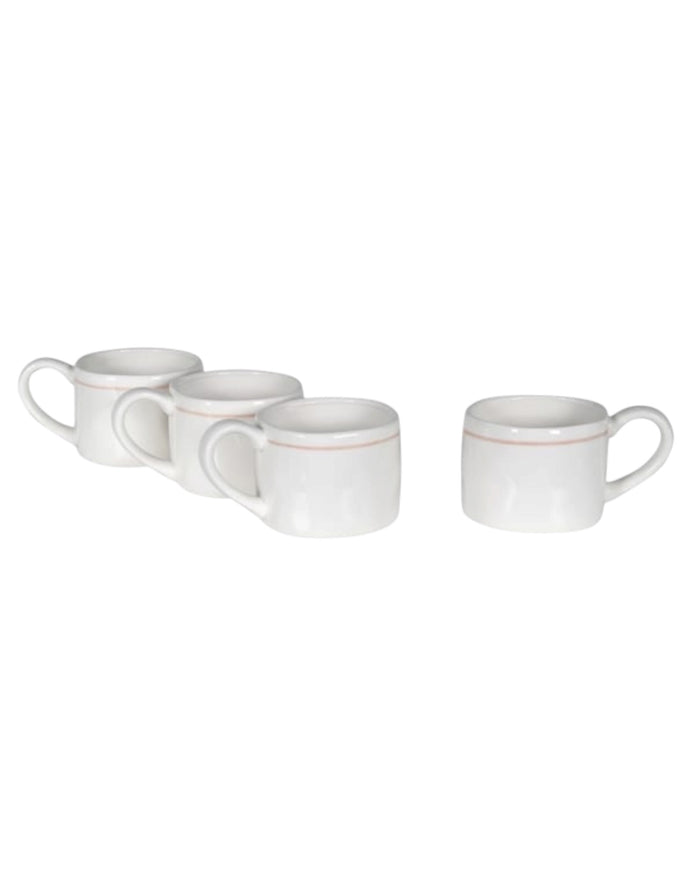 White organic Delilah mug from Coach House, ceramic kitchen and dining mug with a smooth finish and ergonomic handle.