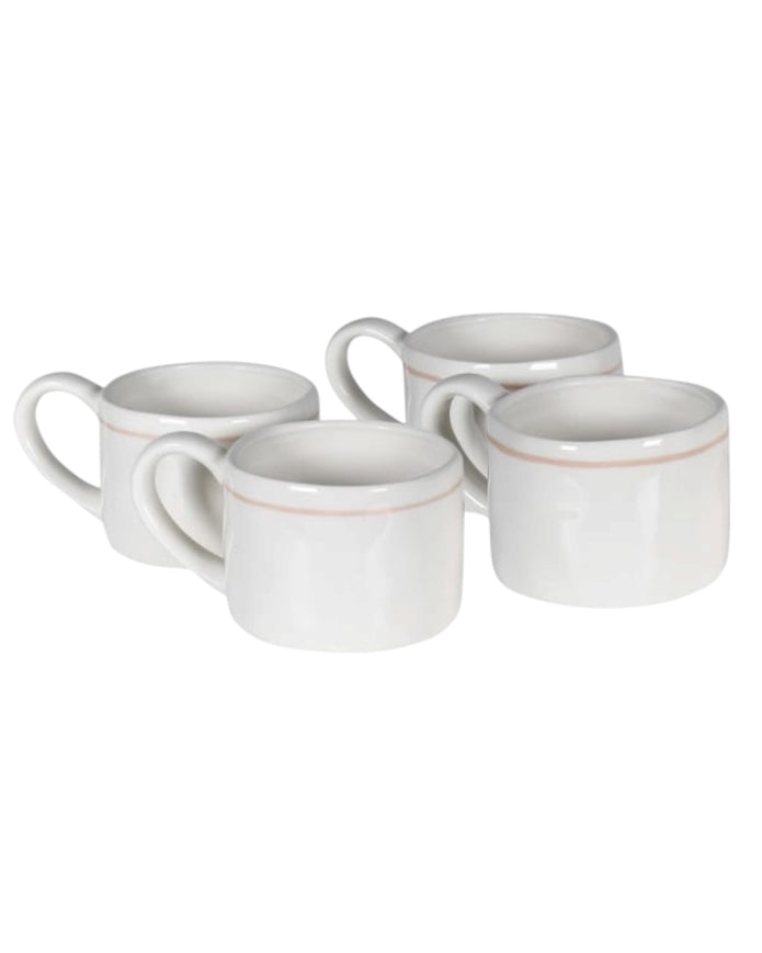 White organic Delilah mug by Coach House, ceramic kitchen and diningware with a smooth, glossy finish and comfortable handle.