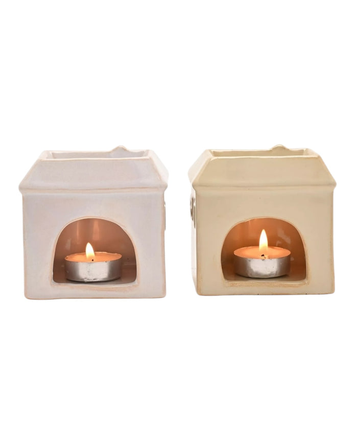 Small Ceramic House Wax Burner