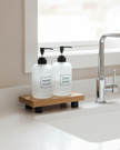 Small wooden riser tray board for kitchen and dining, by Starlight Express, showcasing a rustic, handcrafted design.