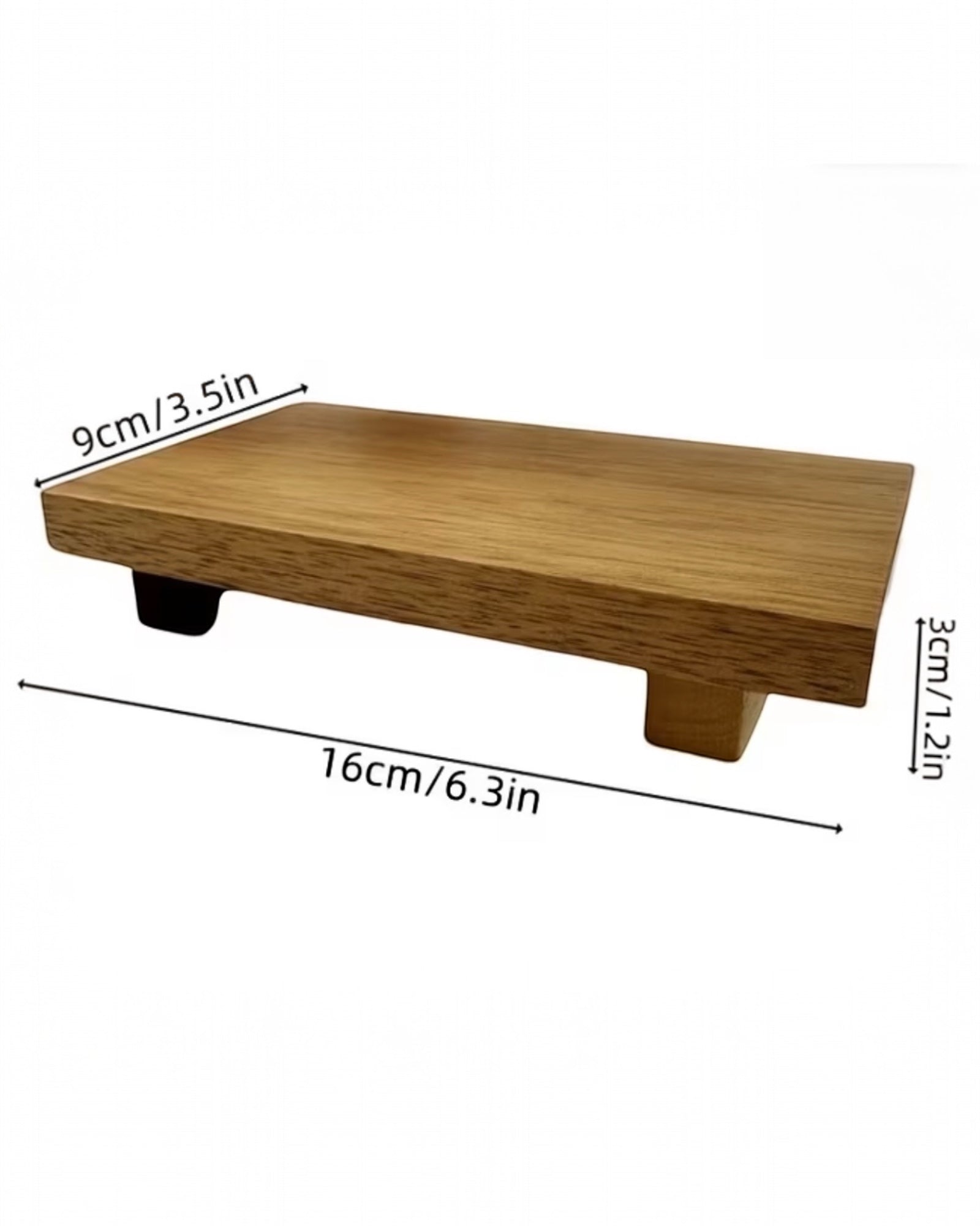 Small wooden riser tray from Starlight Express, ideal for kitchen and dining display or serving arrangements.