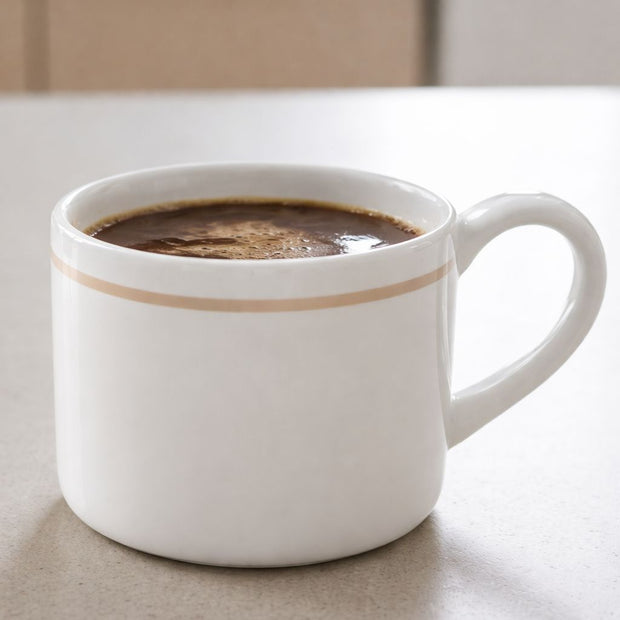 White organic Delilah mug by Coach House, featuring a simple ceramic design perfect for kitchen and dining use.