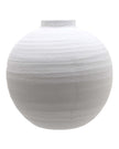 Tiber Matt White Stone Vase by Hill Interiors, modern decorative vase with smooth finish and elegant design.
