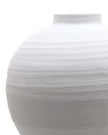 Tiber Matt White Stone Vase by Hill Interiors, modern decorative vase with a smooth matte finish, suitable for floral arrangements.