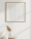 White feather wall art by Hill Interiors in a frame, suitable for elegant home decor or gallery wall displays.