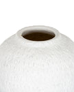 Ashen white matte round vase by Hill Interiors, showcasing smooth surface and modern design, perfect for contemporary home decor.