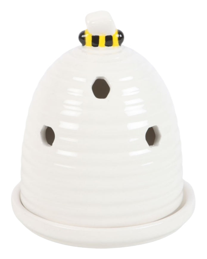 White Beehive Tea-light Holder - Home Fragrance and Decor