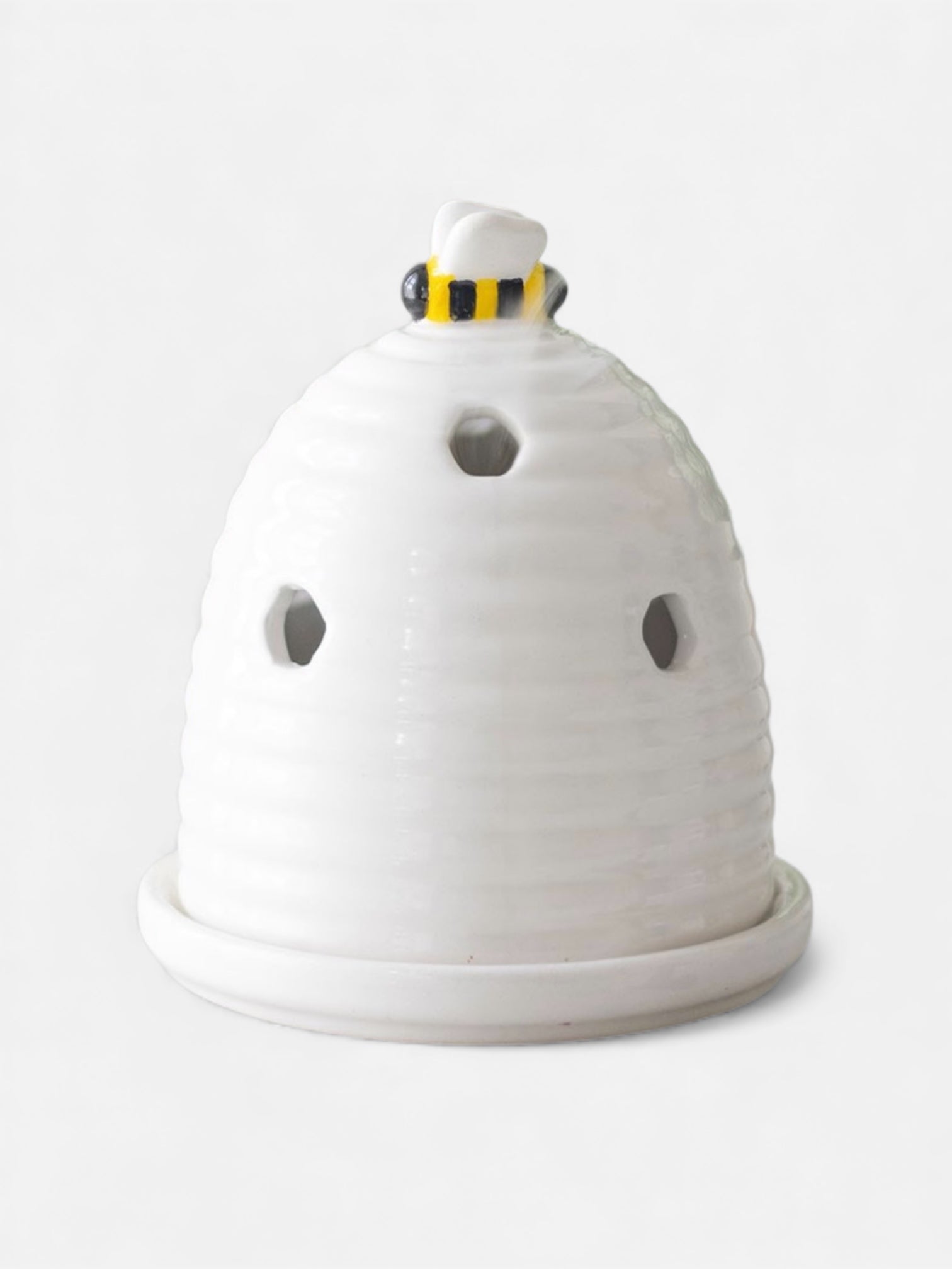 White Beehive Tea-light Holder - Home Fragrance and Decor
