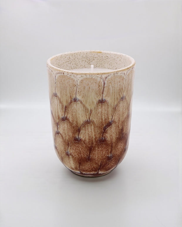 Brown Tortoise Shell Wax Candle
