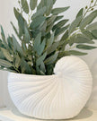 Large white matte shell vase from Heaven Sends, featuring a smooth, rounded design suitable for elegant home decor.