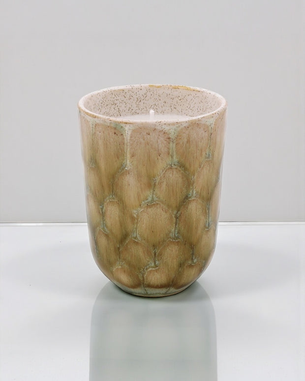 Olive Green Tortoise Shell Candle