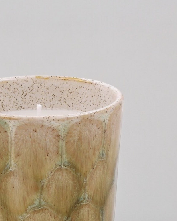 Olive Green Tortoise Shell Candle