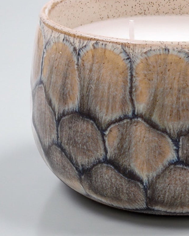 Blue Reactive Glaze Wax Candle Pot