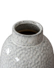 White glazed Cairn Dimple vase by Hill Interiors, decorative ceramic vase with textured dimpled surface for home decor.