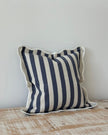 Navy blue square scalloped cushion cover by Ellenvale Trade, featuring soft furnishings with decorative scalloped edges.