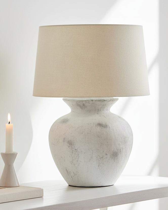 Extra large stone bath lamp by Hill Interiors, showcasing a modern lighting fixture with a textured stone finish.