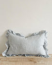 Ocean blue rectangle cotton cushion cover from Ellenvale Trade, featuring soft furnishings with a stylish design.