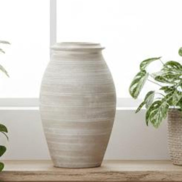 Actium Shaded Sand Vase by Hill Interiors, modern ceramic vase with a textured shaded sand finish, ideal for home decor.