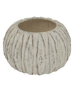 Large round Fin vase by Hill Interiors featuring a sleek, modern design with a smooth finish, ideal for contemporary home decor.