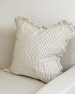 Ellenvale Trade Hallie natural beige pinstripe cushion cover in extra large size, showcasing soft fabric and elegant pinstripe pattern.