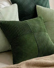 Olive Green Square Chevron Design Cushion Cover - PRE ORDER TWO WEEK DELIVERY