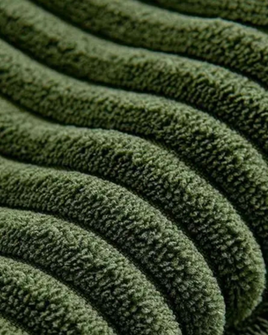 Olive Green Square Chevron Design Cushion Cover - PRE ORDER TWO WEEK DELIVERY