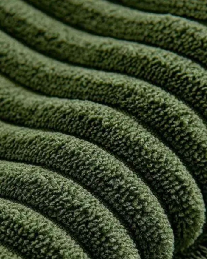 Olive Green Square Chevron Design Cushion Cover - PRE ORDER TWO WEEK DELIVERY