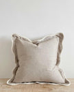 Chloe extra large beige and cream scalloped edge cushion cover by Ellenvale Trade on soft furnishings, featuring elegant scalloped design.