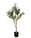 Small artificial faux olive tree from Hill Interiors, Calabria style, showcasing realistic green olive branches in a decorative pot.