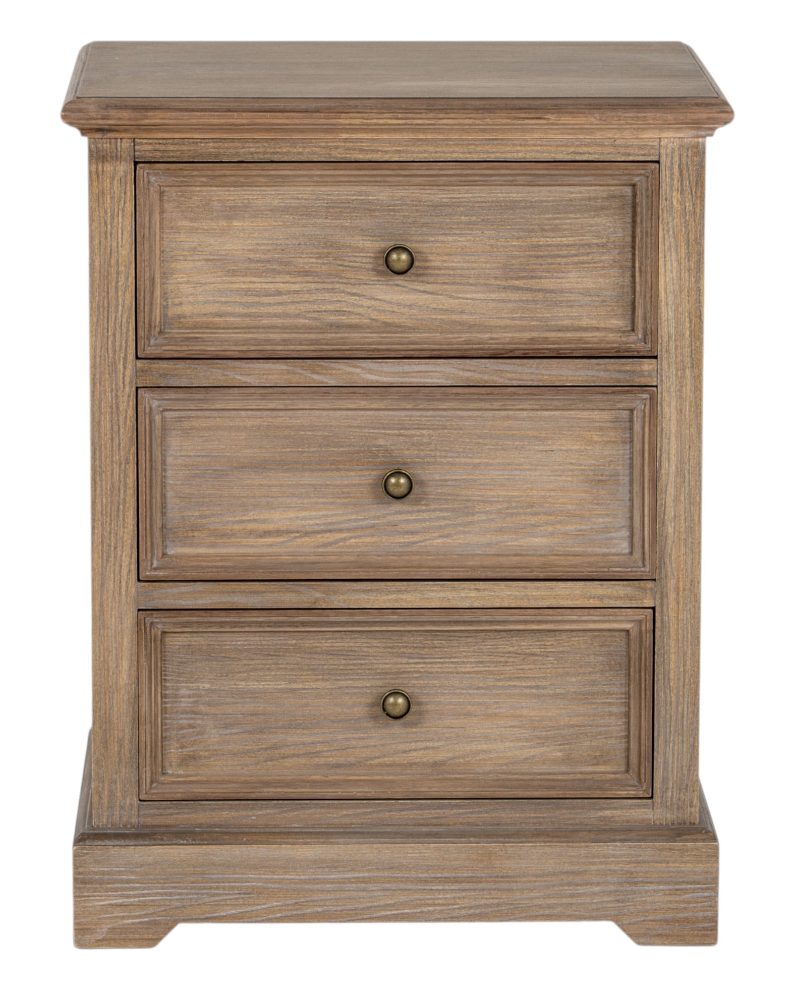 Delphine Collection 3 Drawer Bedside Chest by Hill Interiors, wooden furniture with three spacious drawers and a polished finish.
