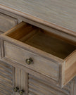 Delphine Collection 2 Drawer 2 Door chest by Hill Interiors, wooden furniture piece with a polished finish and modern design.