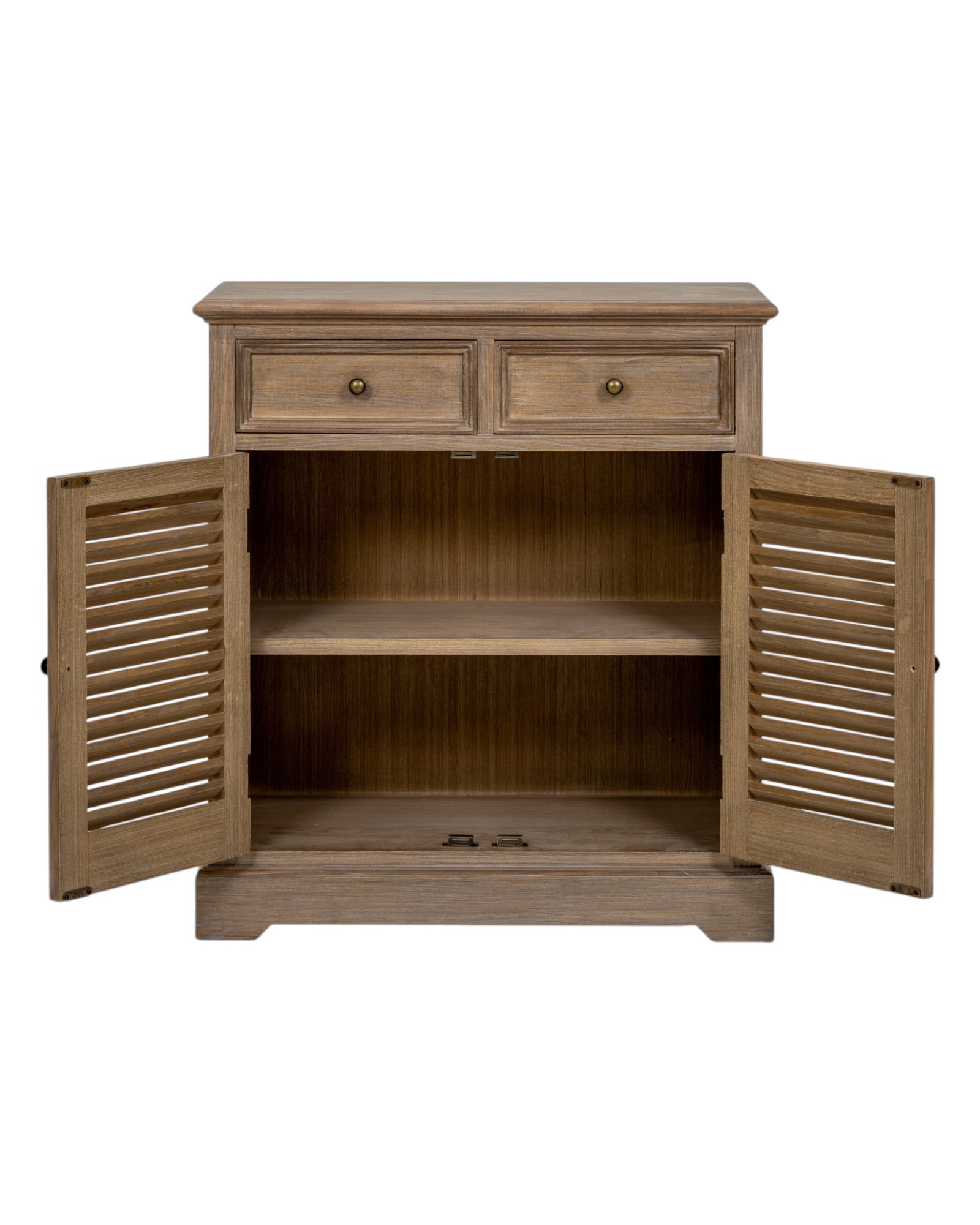 Hill Interiors Delphine Collection 2 Drawer 2 Door Chest in elegant wood finish, showcasing its stylish furniture design with drawers and doors.