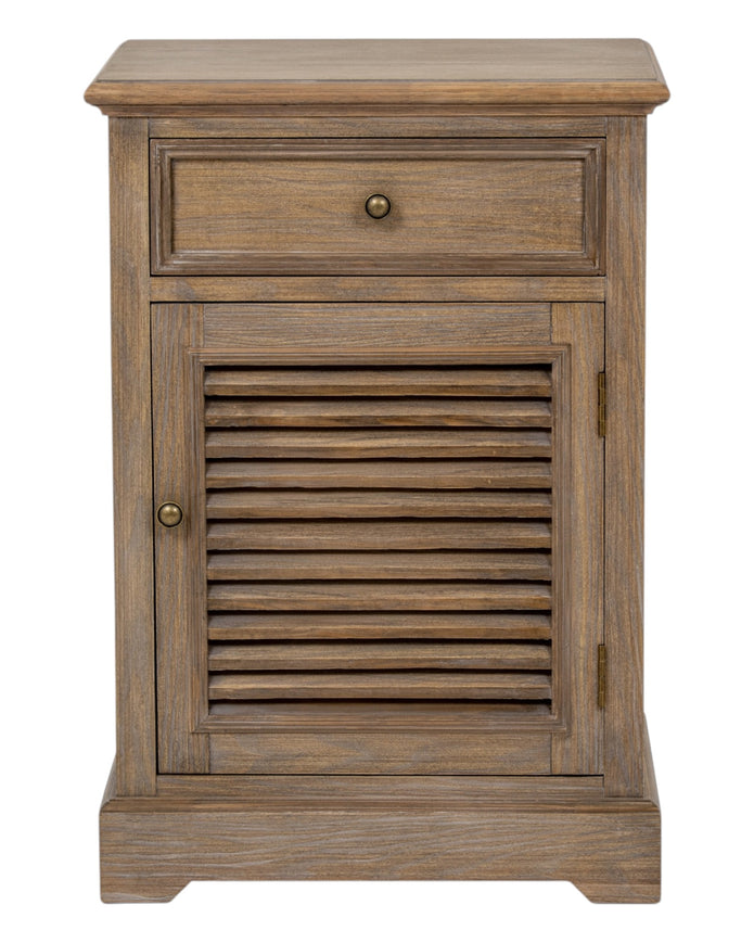 Delphine Collection bedside table with one drawer and one door, right-hand design, made by Hill Interiors furniture.